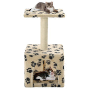Kattenkrabpaal 55 cm sisal pluche beige