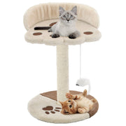 Kattenkrabpaal 40 cm beige bruin sisal