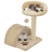 Kattenkrabpaal 40 cm beige bruin sisal