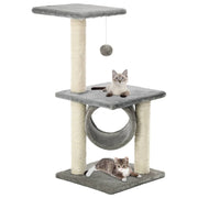 Kattenkrabpaal 65 cm grijs sisal