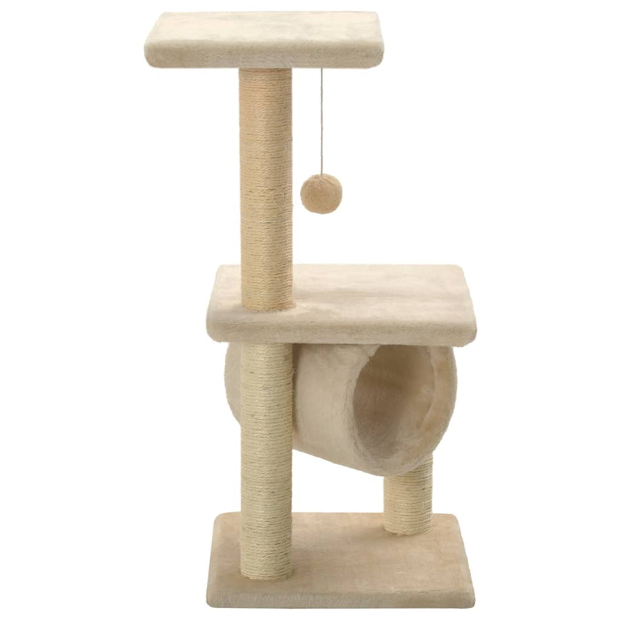 Kattenkrabpaal met sisal krabpalen 65 cm beige Beige