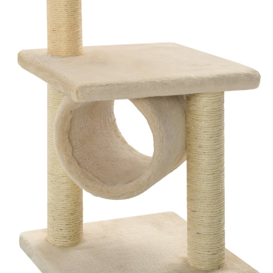 Kattenkrabpaal met sisal krabpalen 65 cm beige Beige