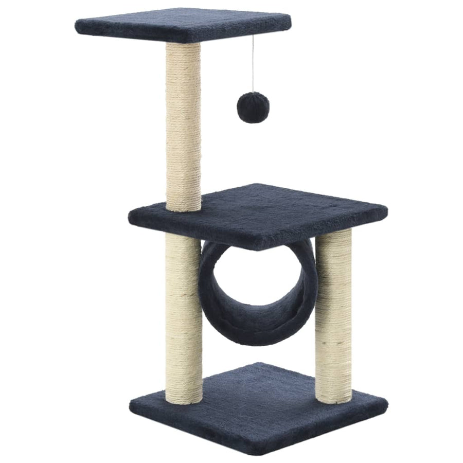 Kattenkrabpaal met sisal krabpalen 65 cm donkerblauw Donkerblauw