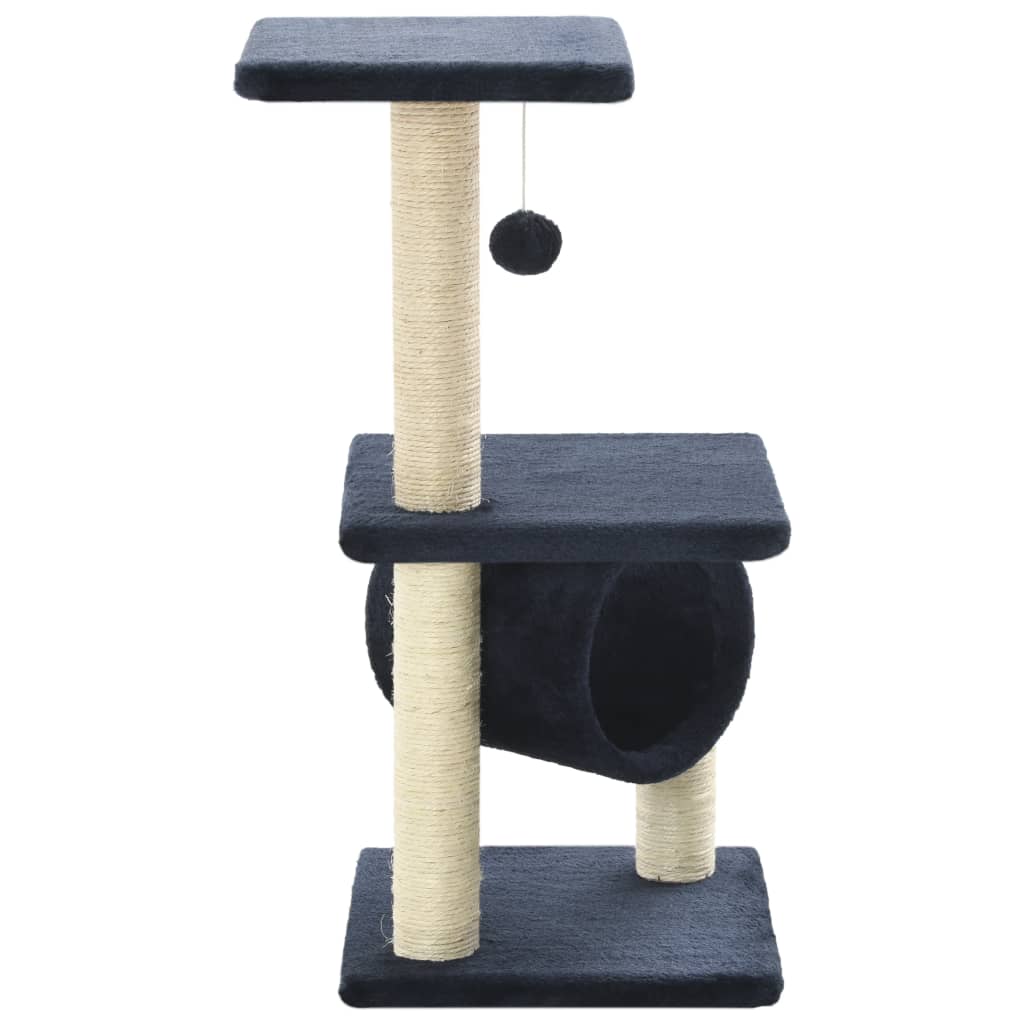 Kattenkrabpaal met sisal krabpalen 65 cm donkerblauw Donkerblauw