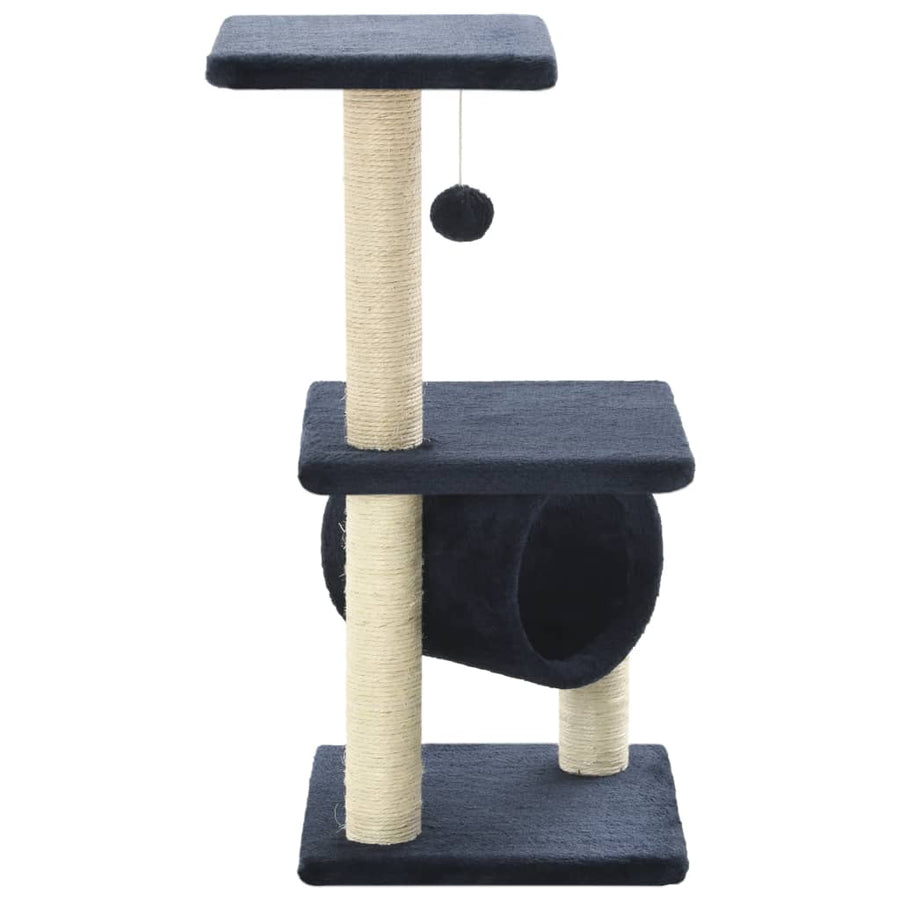 Kattenkrabpaal met sisal krabpalen 65 cm donkerblauw Donkerblauw