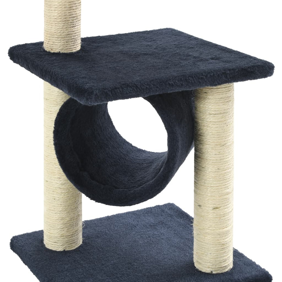 Kattenkrabpaal met sisal krabpalen 65 cm donkerblauw Donkerblauw