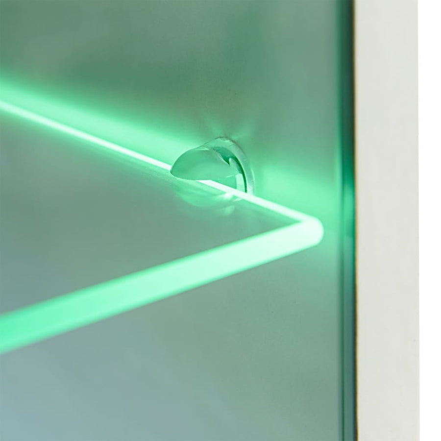 Tv-Wandmeubelset Met Led-Verlichting Hoogglans 5-Delig Wit
