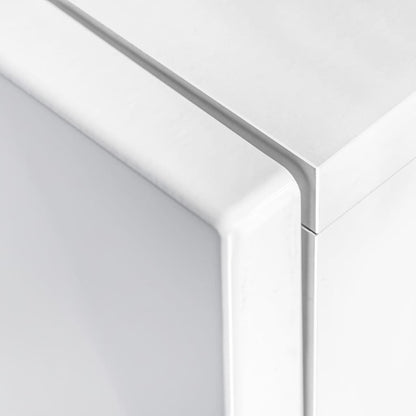 Tv-Wandmeubelset Met Led-Verlichting Hoogglans 5-Delig Wit