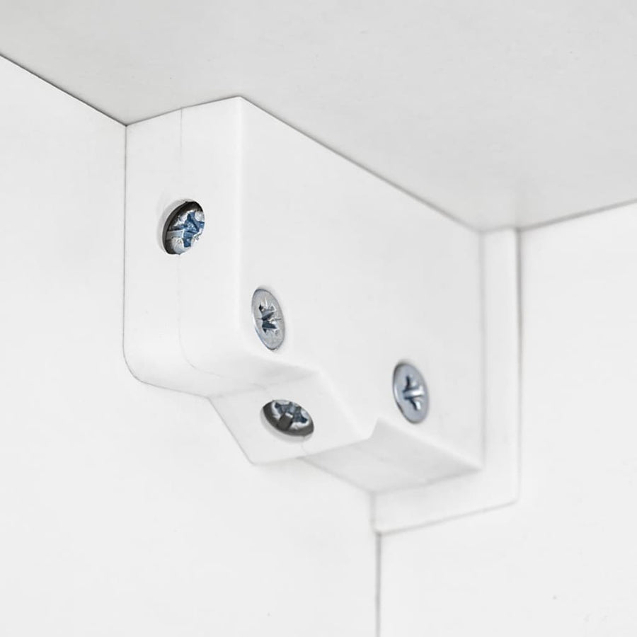 Tv-Wandmeubelset Met Led-Verlichting Hoogglans 5-Delig Wit
