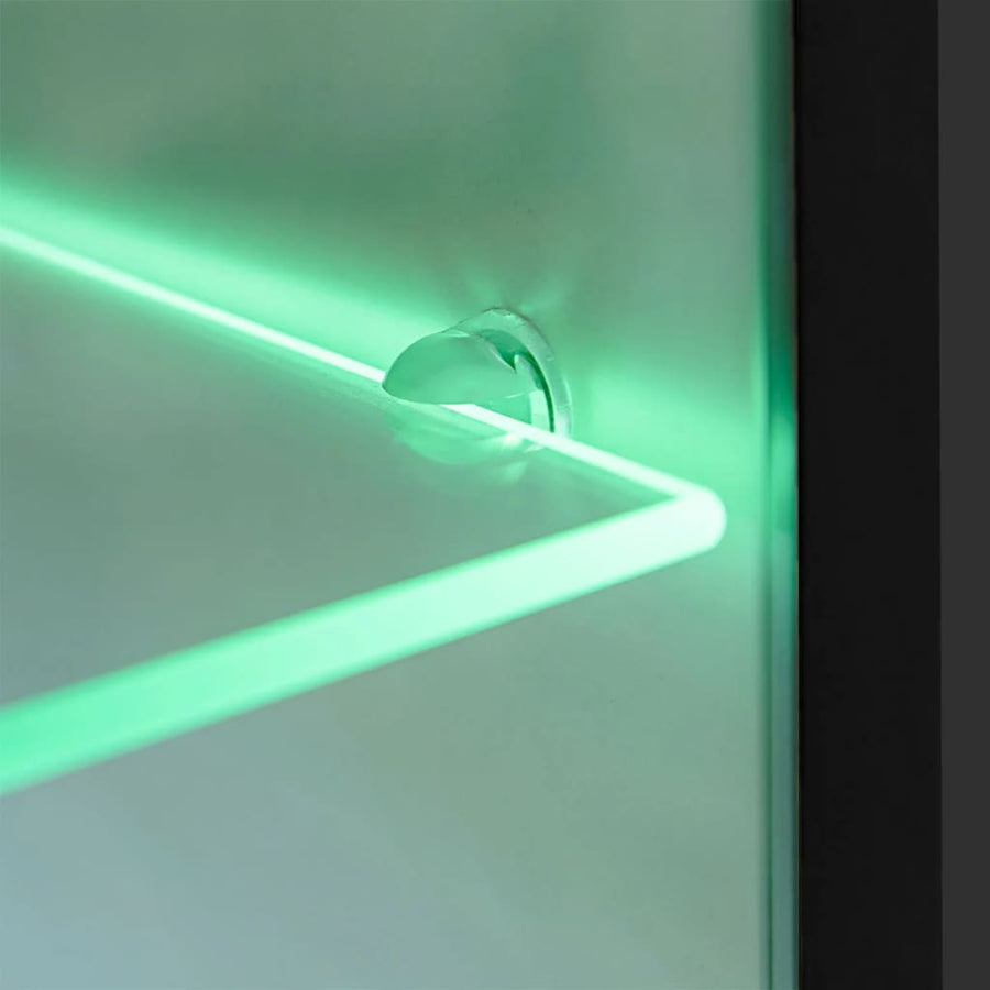 Tv-Wandmeubelset Met Led-Verlichting Hoogglans 5-Delig Zwart