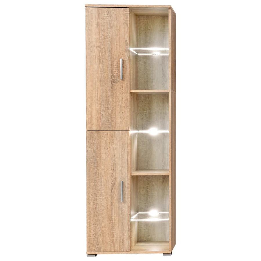 Tv-Wandmeubel Met Led-Verlichting Sonoma Eiken