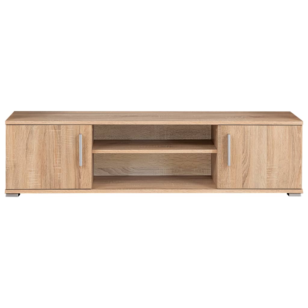Tv-Wandmeubel Met Led-Verlichting Sonoma Eiken