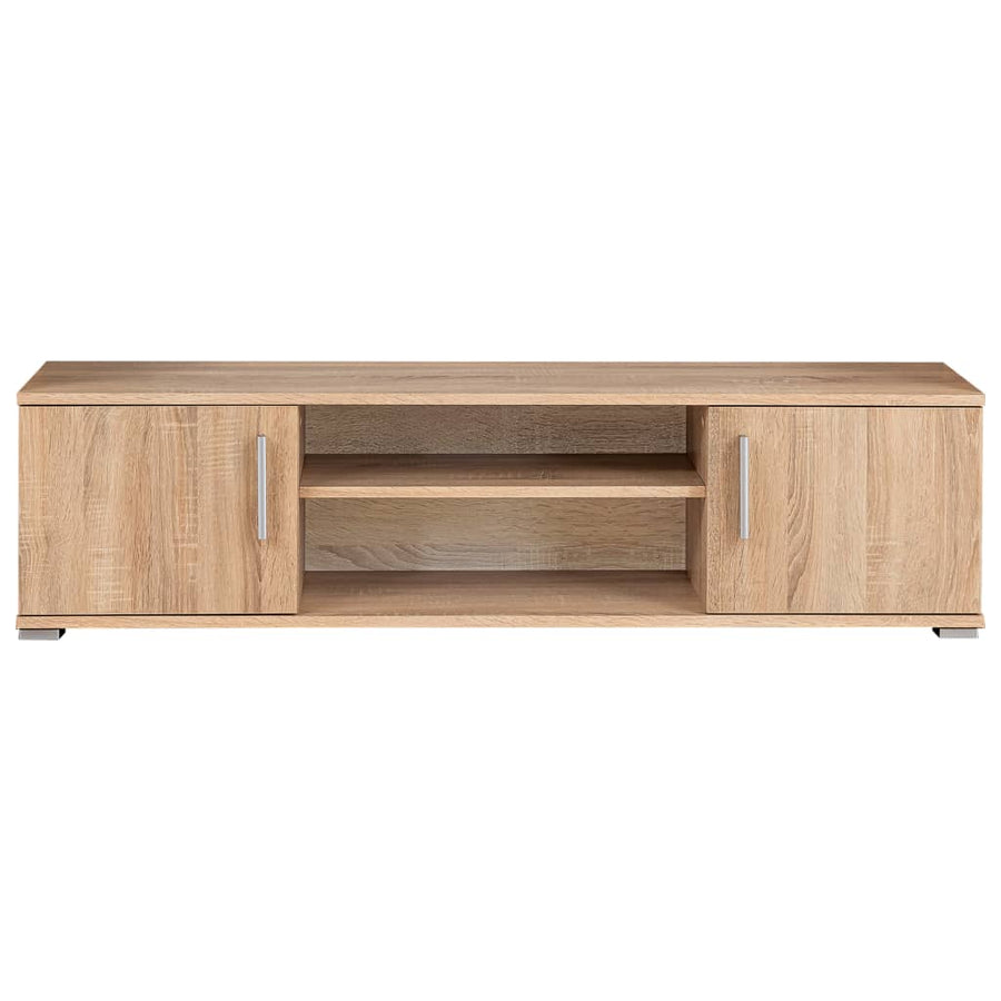 Tv-Wandmeubel Met Led-Verlichting Sonoma Eiken