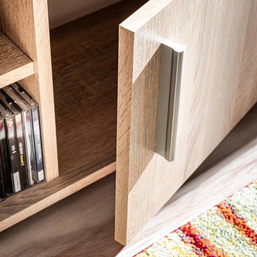 Tv-Wandmeubel Met Led-Verlichting Sonoma Eiken