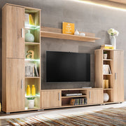 Tv-wandmeubel Sonoma eiken met LED