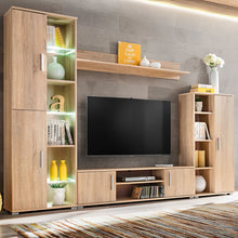 Tv-Wandmeubel Met Led-Verlichting Sonoma Eiken