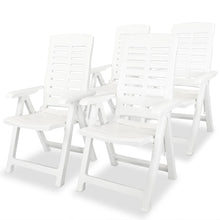 Tuinstoelen Verstelbaar Kunststof 4 Wit
