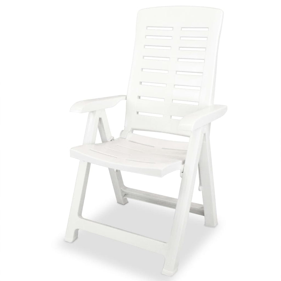 Tuinstoelen Verstelbaar Kunststof 4 Wit