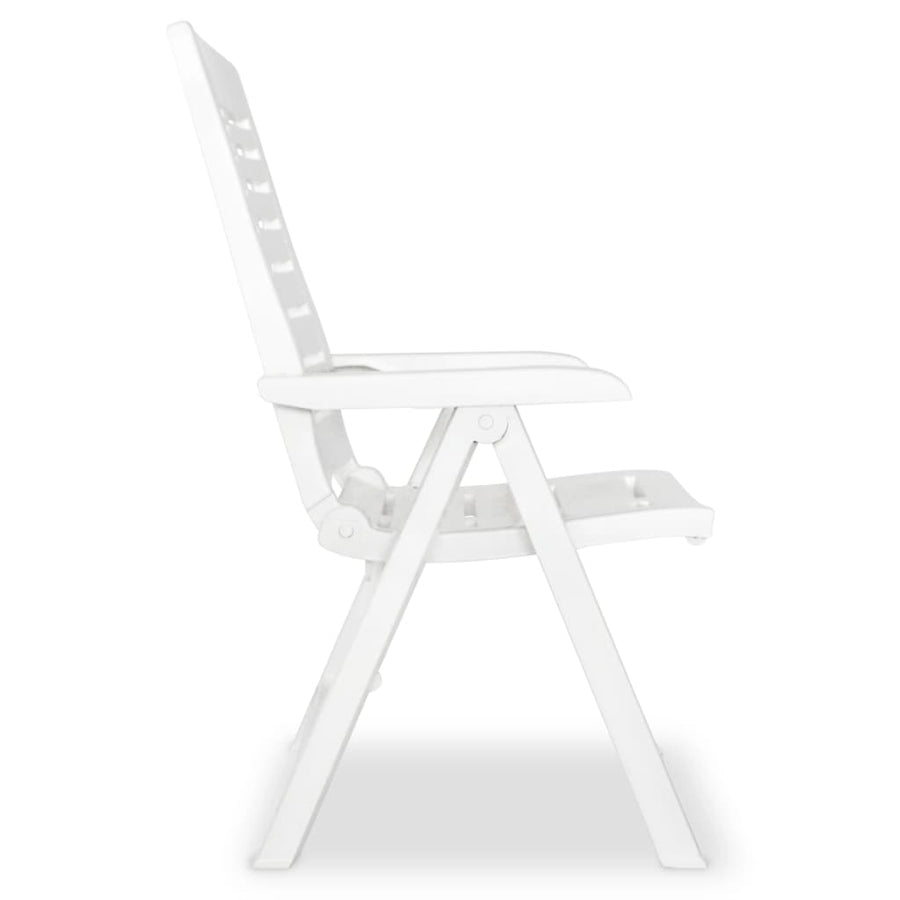 Tuinstoelen Verstelbaar Kunststof 4 Wit