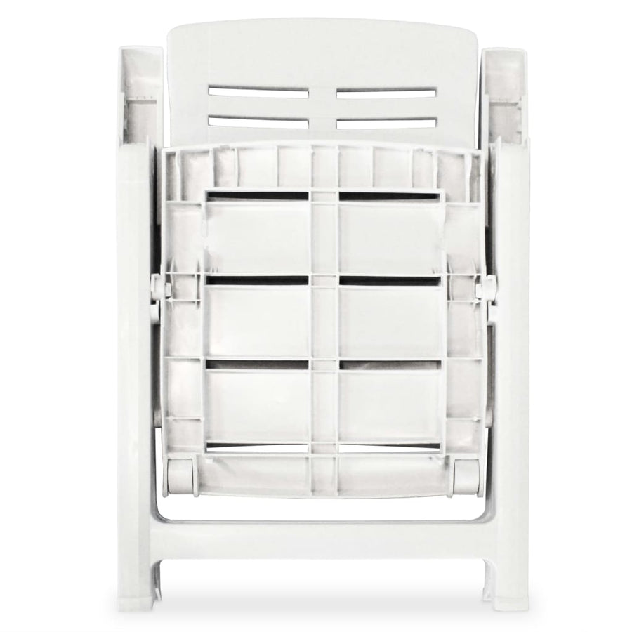 Tuinstoelen Verstelbaar Kunststof 4 Wit