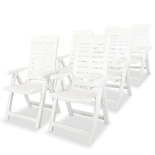 Tuinstoelen Verstelbaar Kunststof 6 Wit