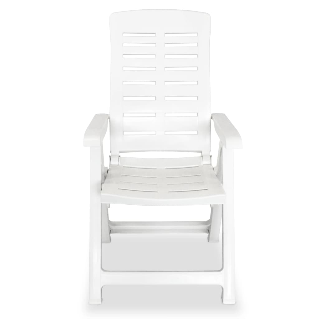 Tuinstoelen Verstelbaar Kunststof 6 Wit