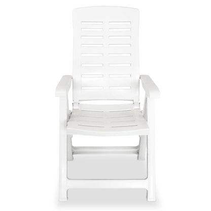 Tuinstoelen Verstelbaar Kunststof 6 Wit