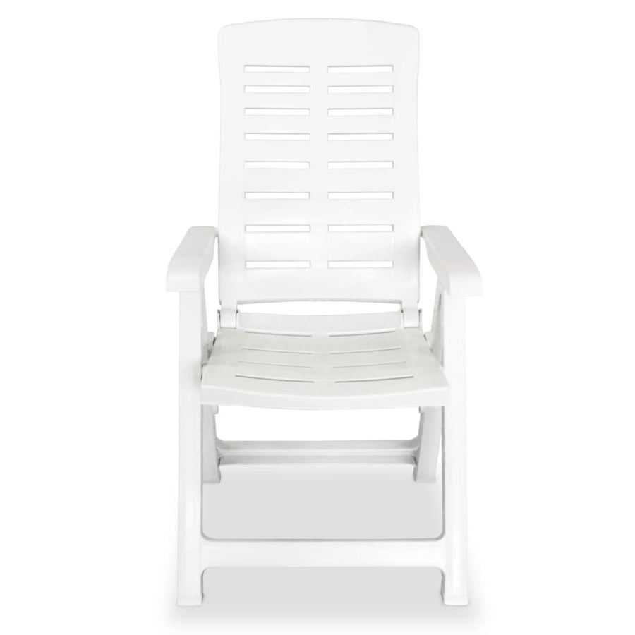 Tuinstoelen Verstelbaar Kunststof 6 Wit