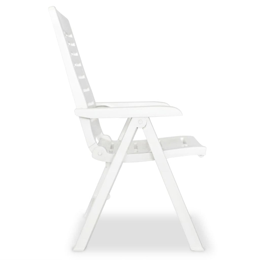 Tuinstoelen Verstelbaar Kunststof 6 Wit