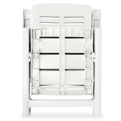 Tuinstoelen Verstelbaar Kunststof 6 Wit