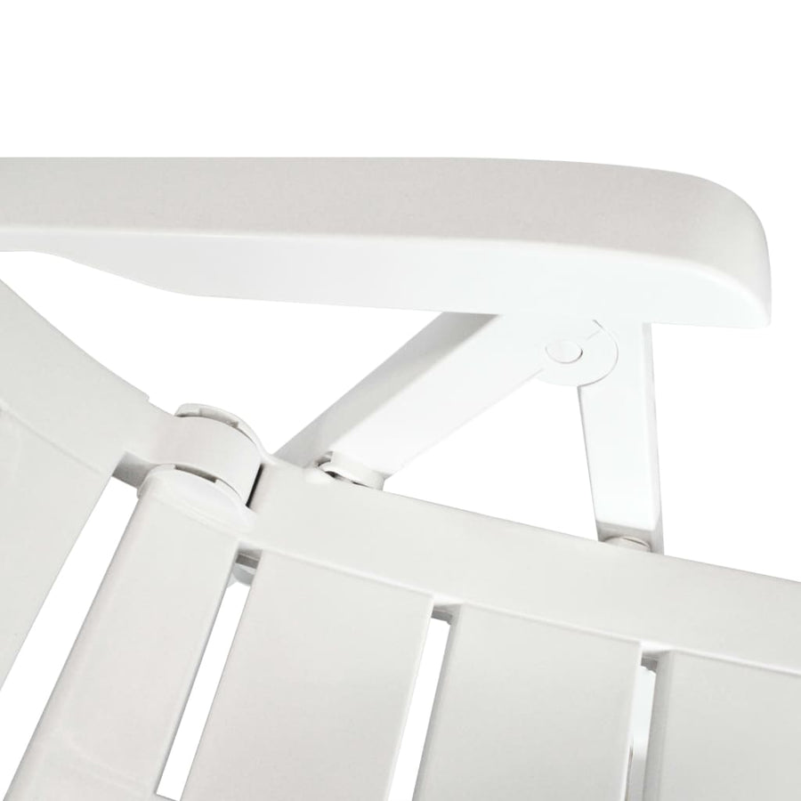 Tuinstoelen Verstelbaar Kunststof 6 Wit