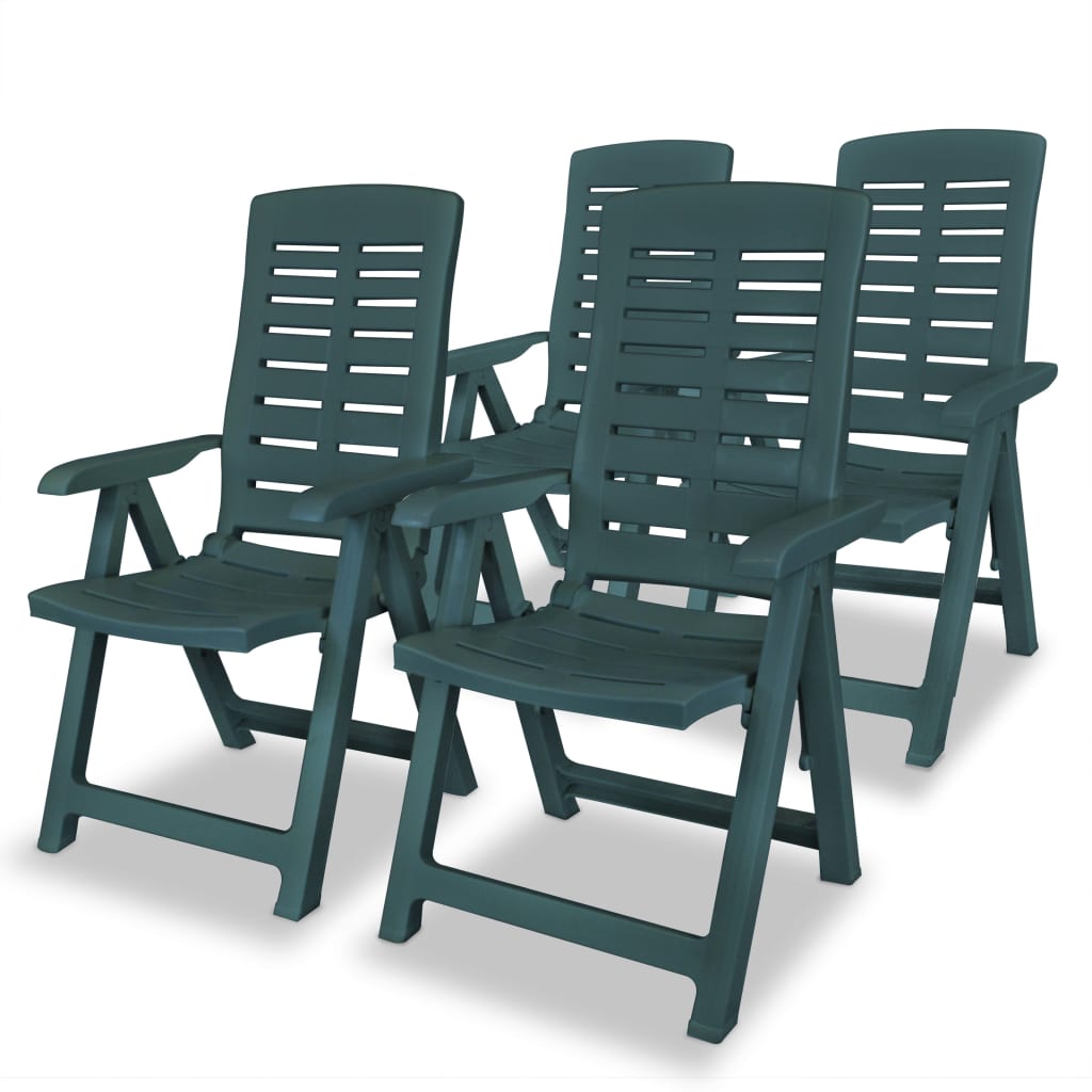 Tuinstoelen Verstelbaar Kunststof 4 Groen
