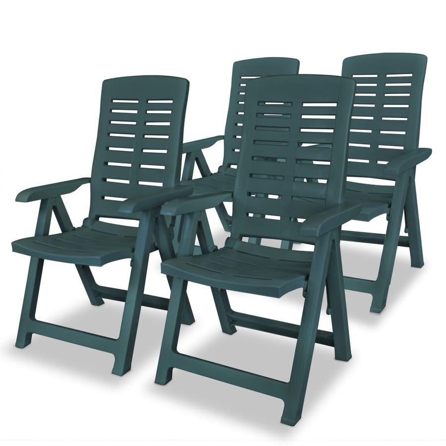 Tuinstoelen Verstelbaar Kunststof 4 Groen