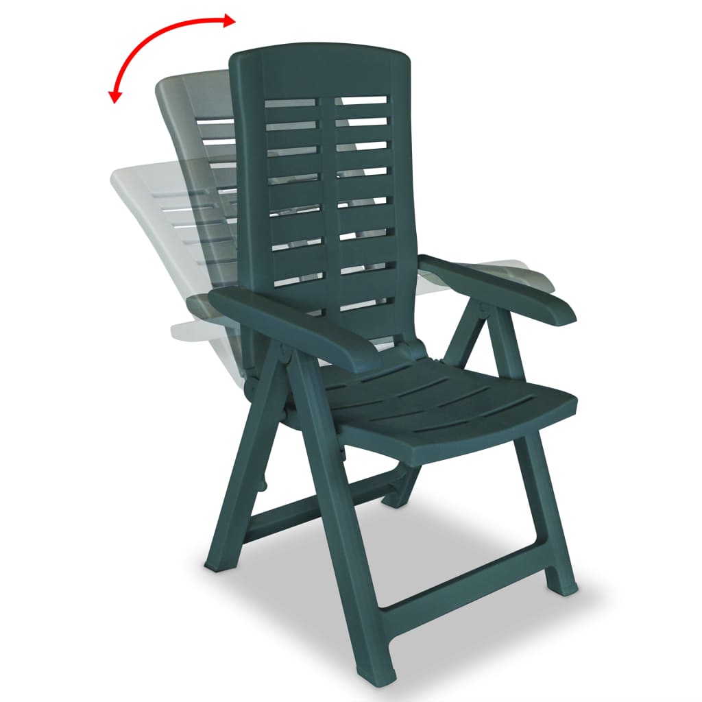 Tuinstoelen Verstelbaar Kunststof 4 Groen