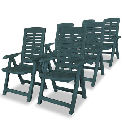 Tuinstoelen Verstelbaar Kunststof 6 Groen