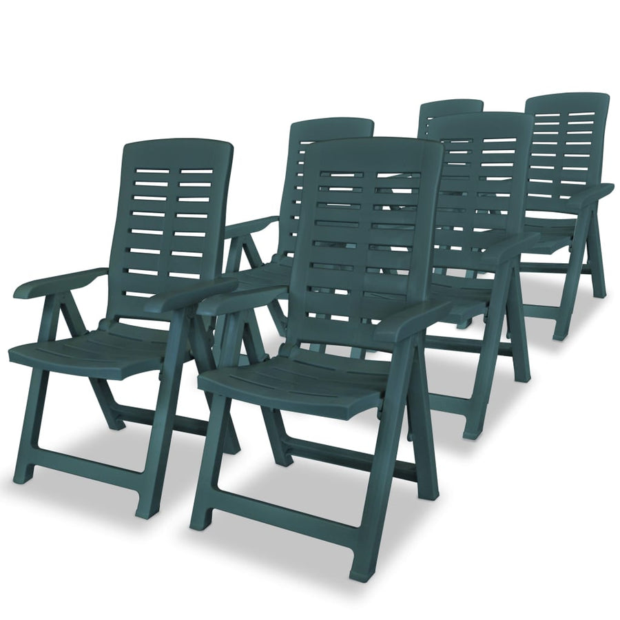 Tuinstoelen Verstelbaar Kunststof 6 Groen
