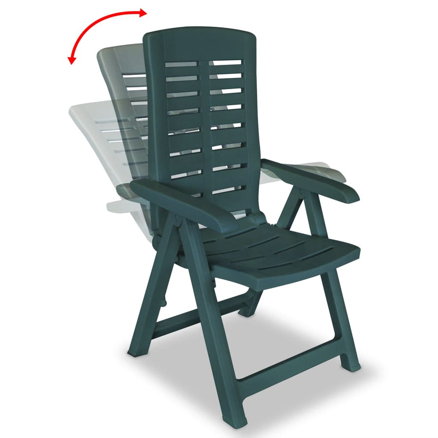 Tuinstoelen Verstelbaar Kunststof 6 Groen