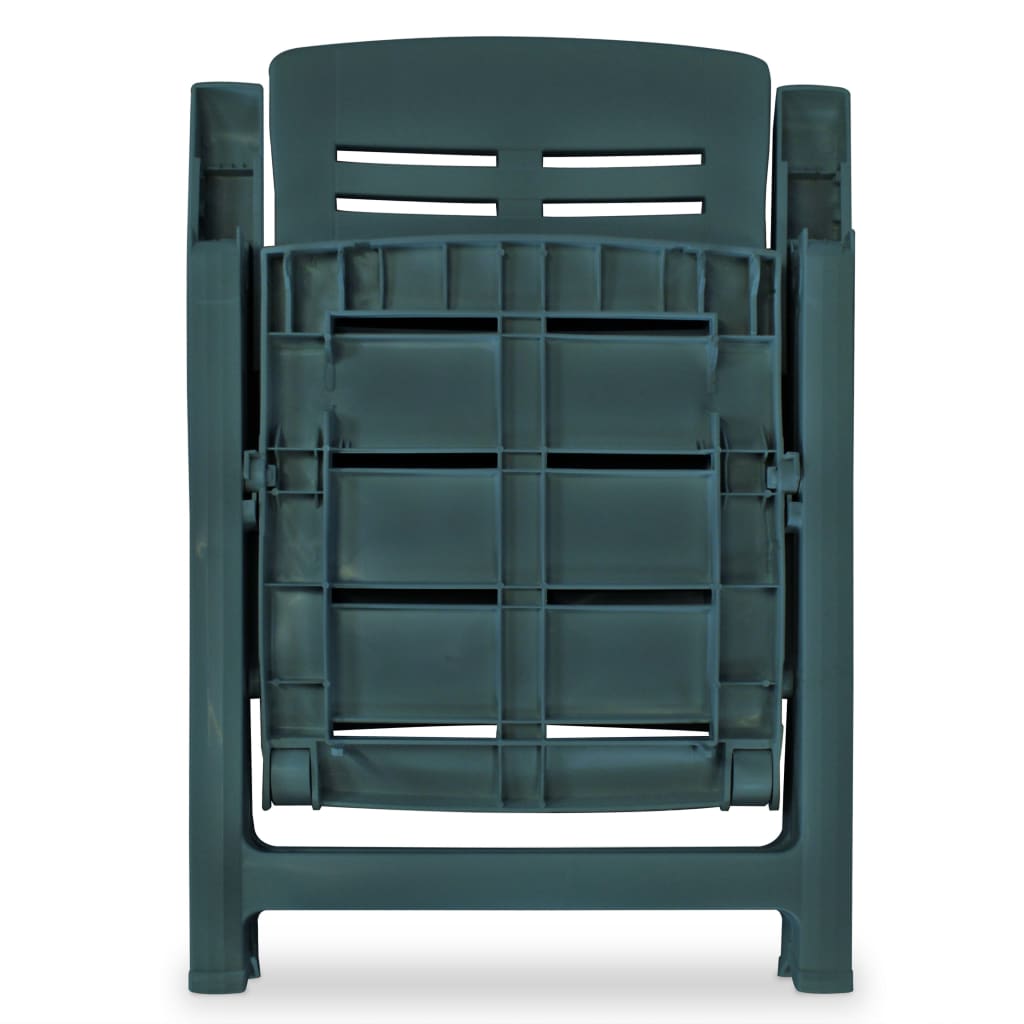 Tuinstoelen Verstelbaar Kunststof 6 Groen
