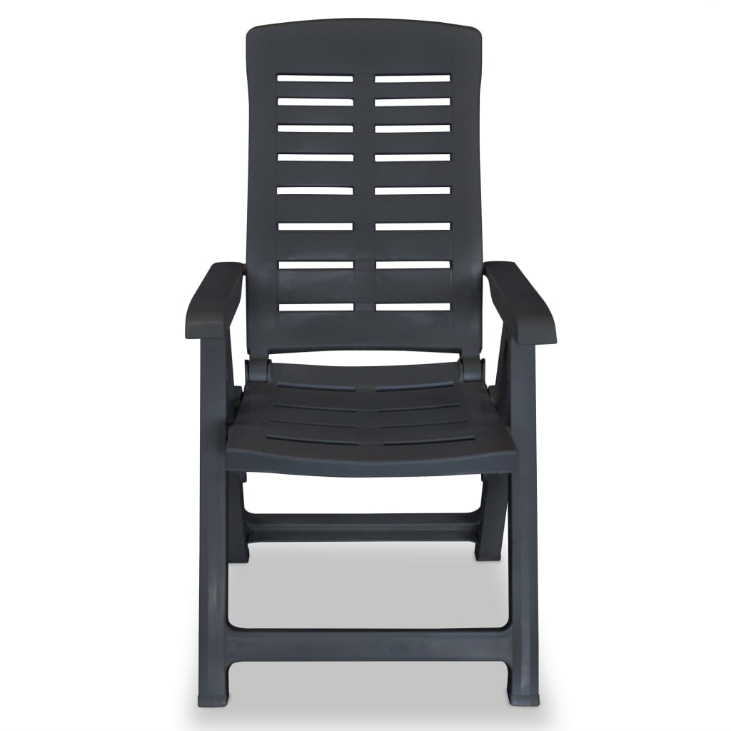 Tuinstoelen Verstelbaar Kunststof Kleurig 4 Antraciet