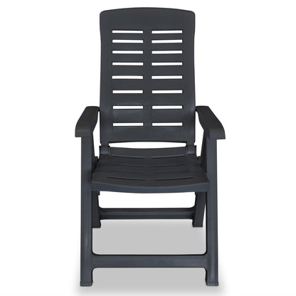 Tuinstoelen Verstelbaar Kunststof Kleurig 4 Antraciet
