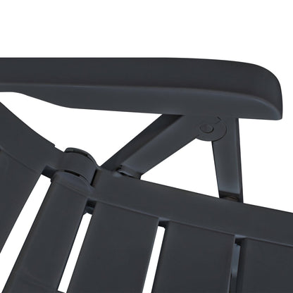 Tuinstoelen Verstelbaar Kunststof Kleurig 4 Antraciet