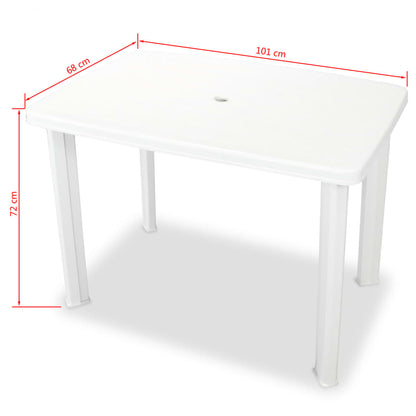 -Delige Bistroset Kunststof Wit
