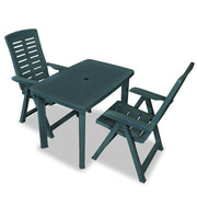 3-piece Bistro Set, plastic, green