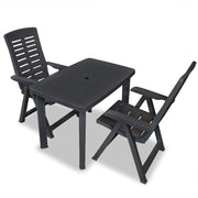 3-piece Bistro Set plastic anthracite