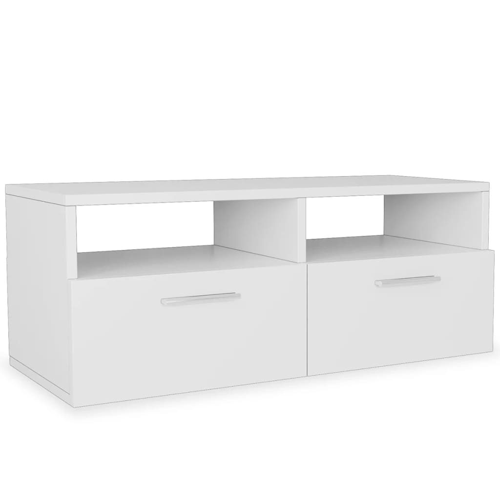 Tv-Meubel 95X35X36 Cm Spaanplaat St Wit
