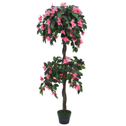 Kunstplant Met Pot Rododendron 55 Cm Groen En Roze Rododendron/155 cm