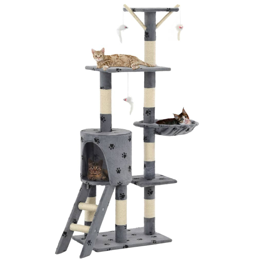 Kattenkrabpaal Met Sisal Krabpalen 138 Cm Grijs