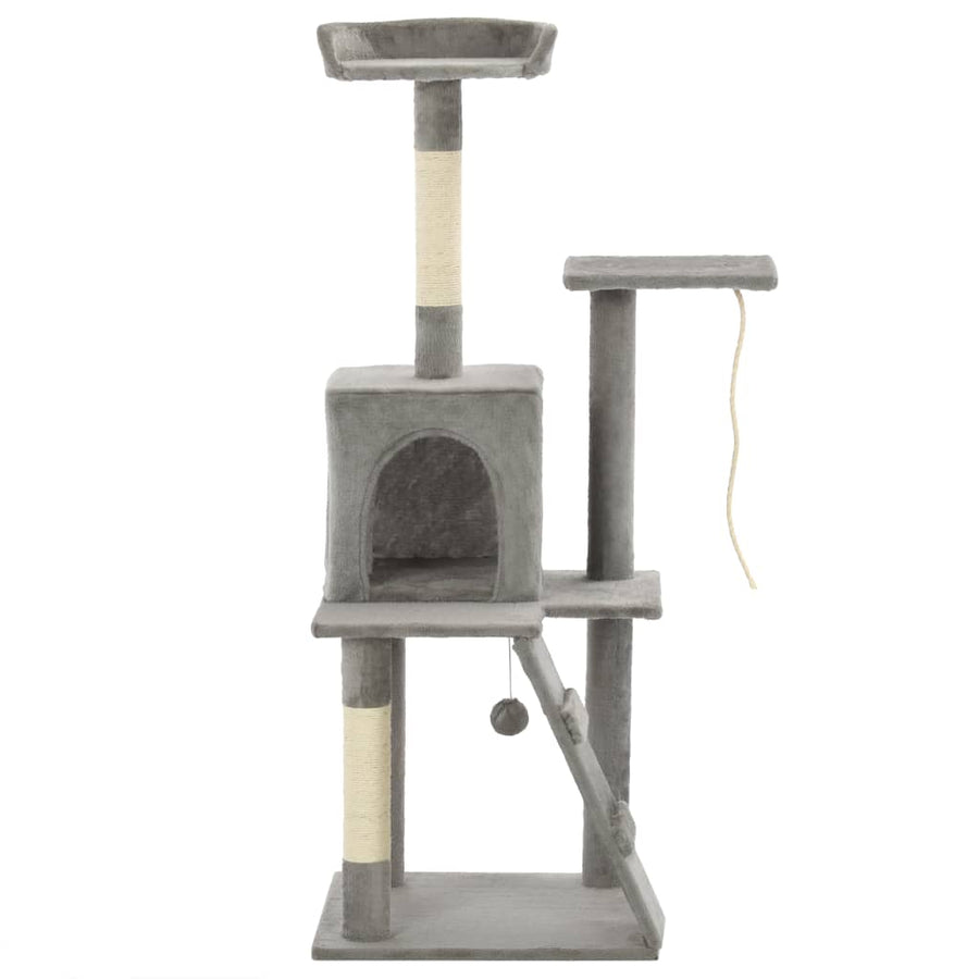 Kattenkrabpaal met sisal krabpalen 120 cm grijs Grijs