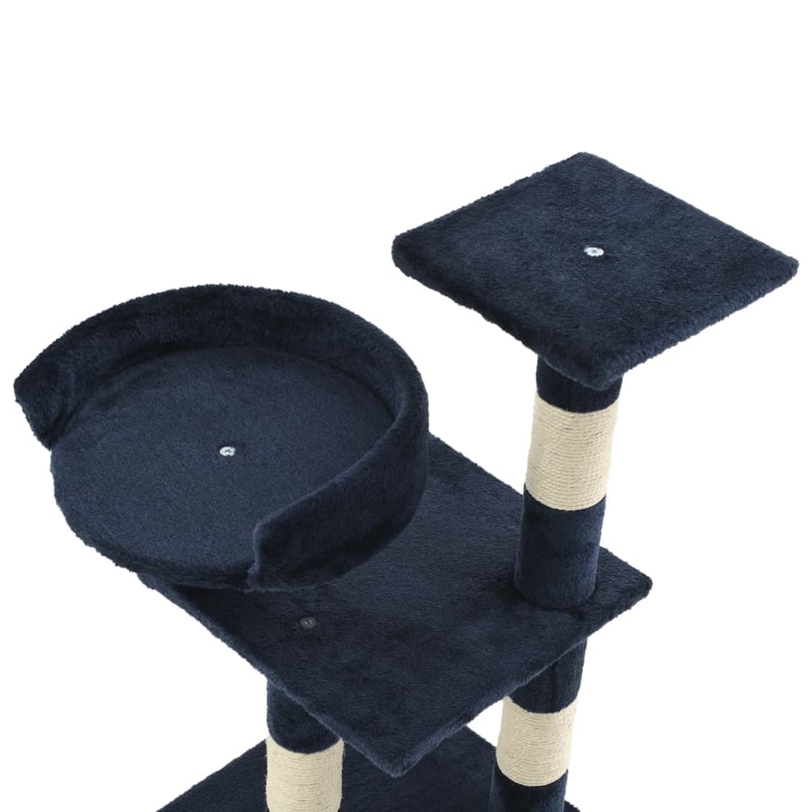 Kattenkrabpaal met sisal krabpalen 65 cm blauw Blauw