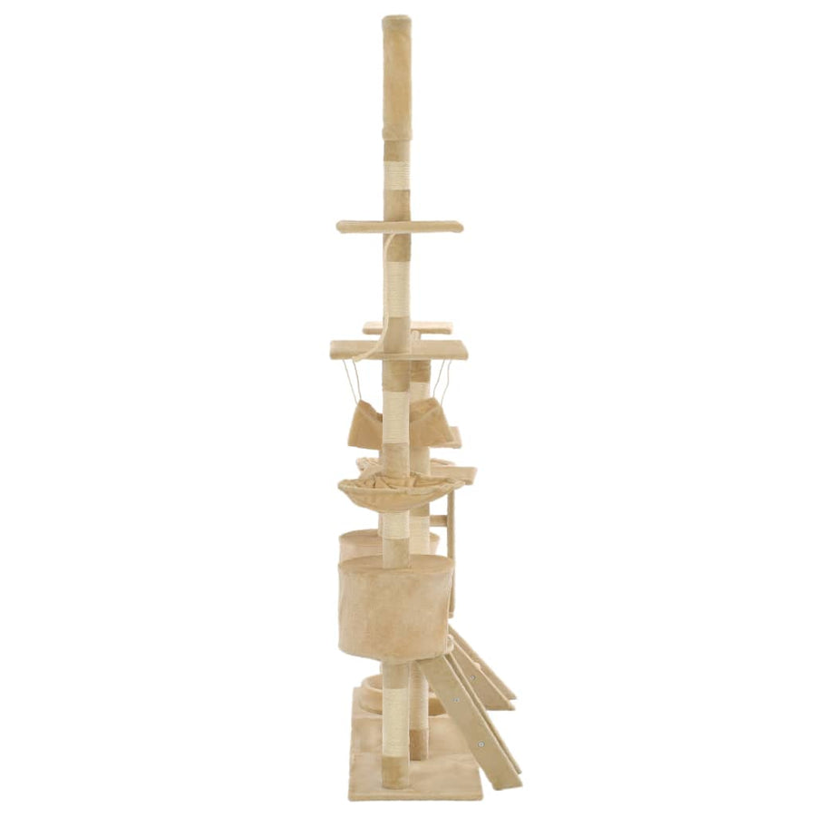 Kattenkrabpaal met sisal krabpalen 230-250 cm beige Beige